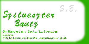 szilveszter bautz business card